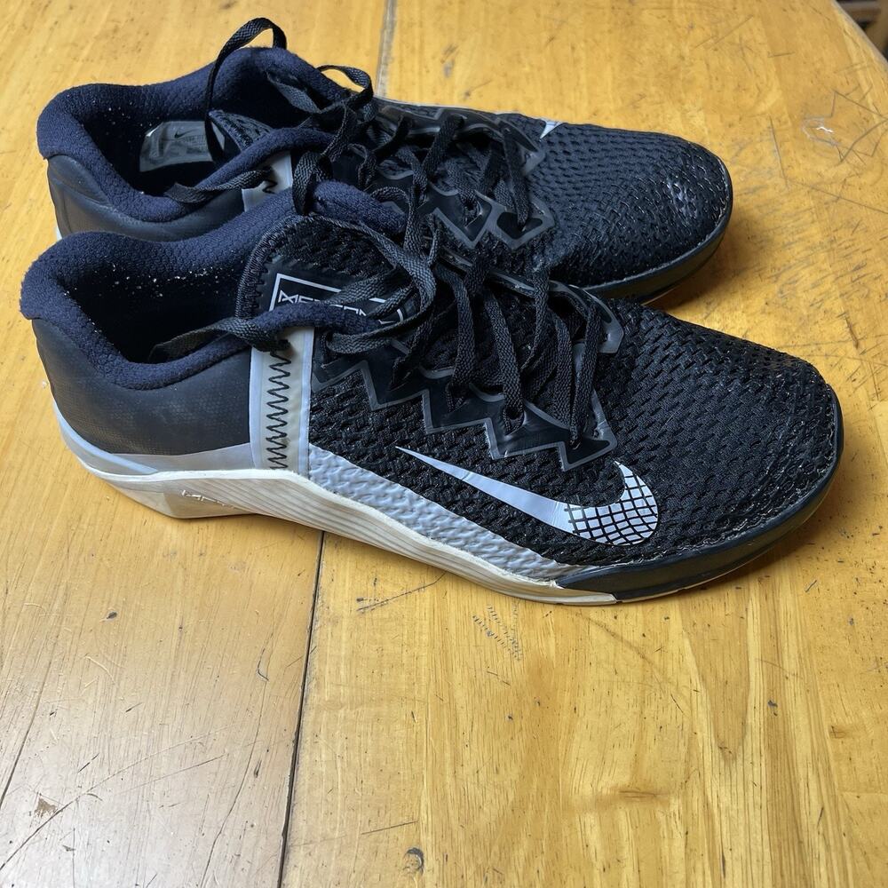 Nike Metcon 6 Cross Training Shoes Black Grey White CK9388-010 Mens Size 10